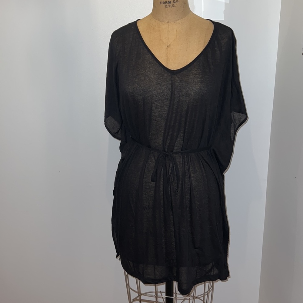 H&M Black Belted Beach Coverup S